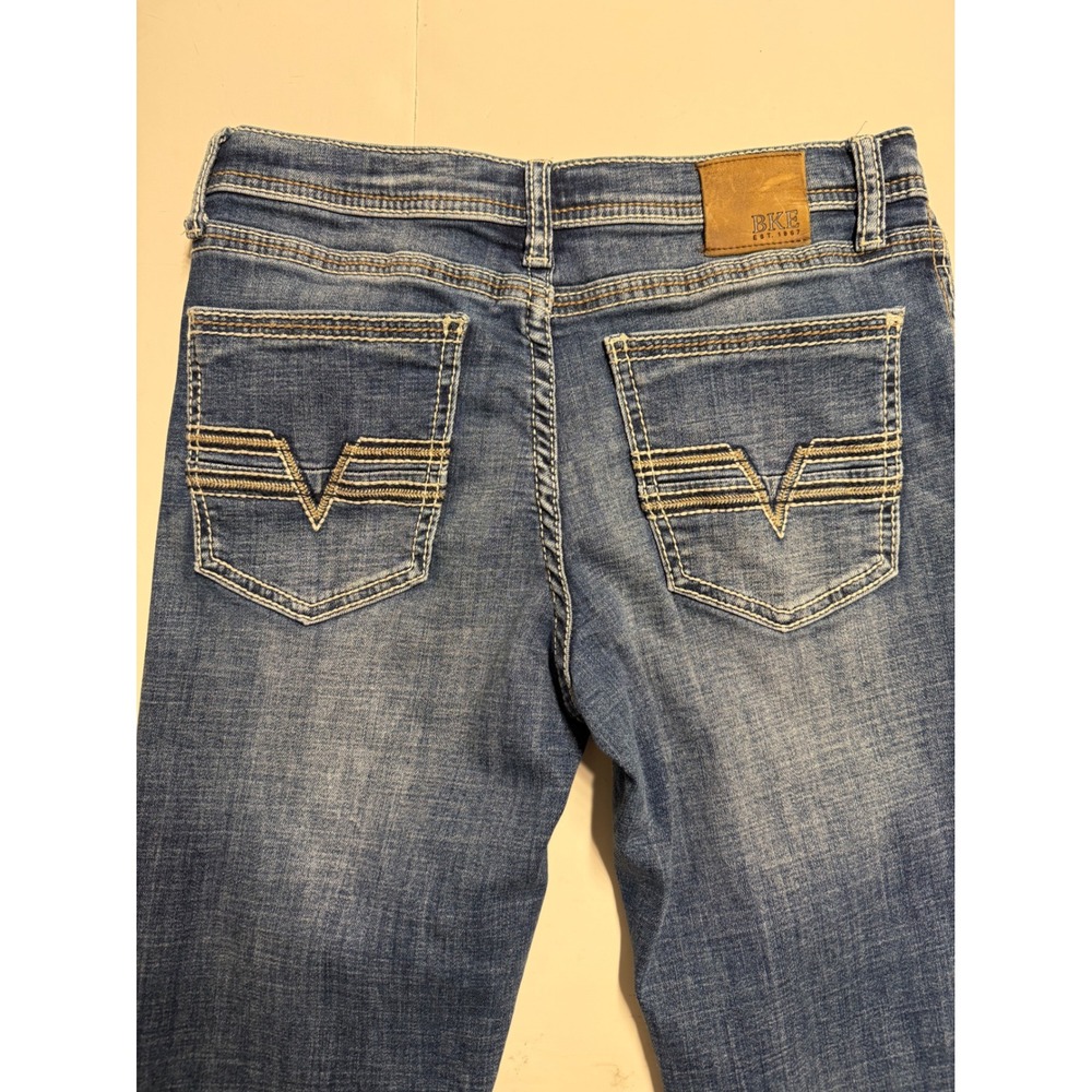 BKE Conner Straight Leg Jeans Med Wash Stretch Denim JBK8144R Womens 16 Regular - Picture 8 of 10